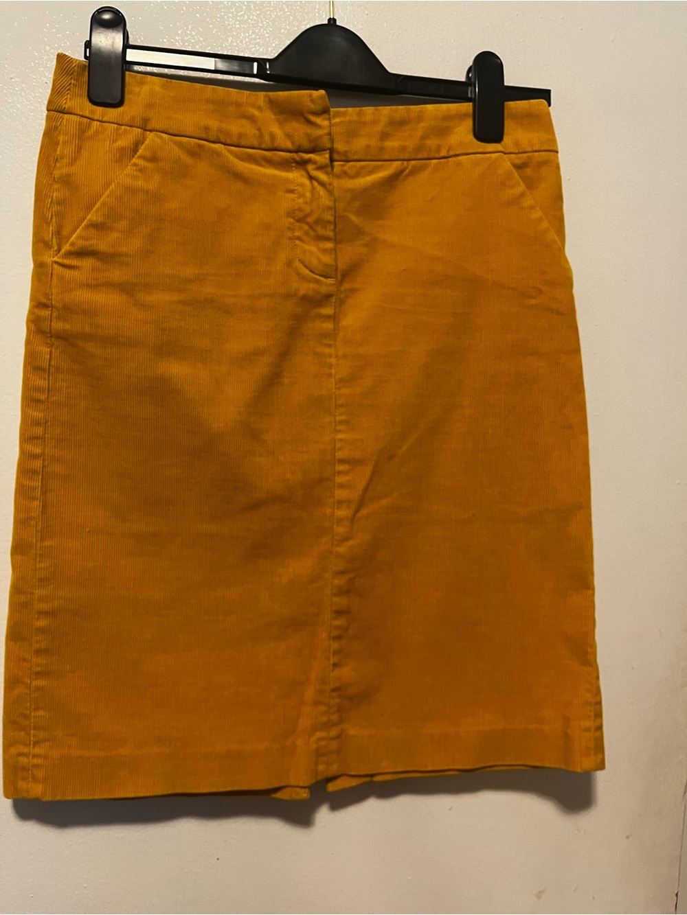 J. Crew Mustard Corduroy Pencil Skirt